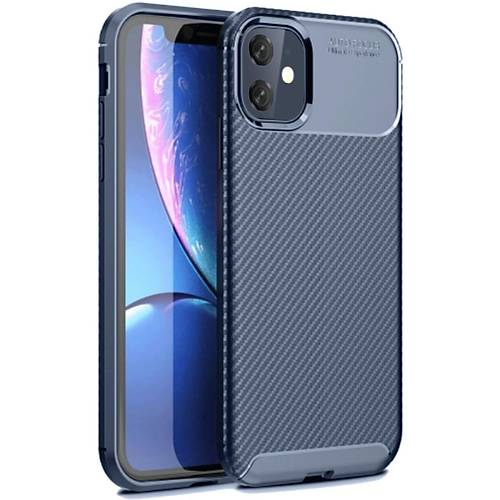 iPhone 11 K�l�f Auto Focus Karbon Kapak - Lacivert