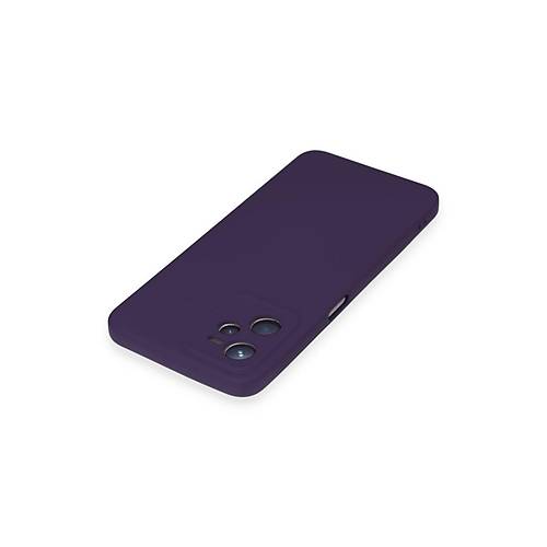 Realme C35 K�l�f Nano i�i Kadife Silikon - Mor