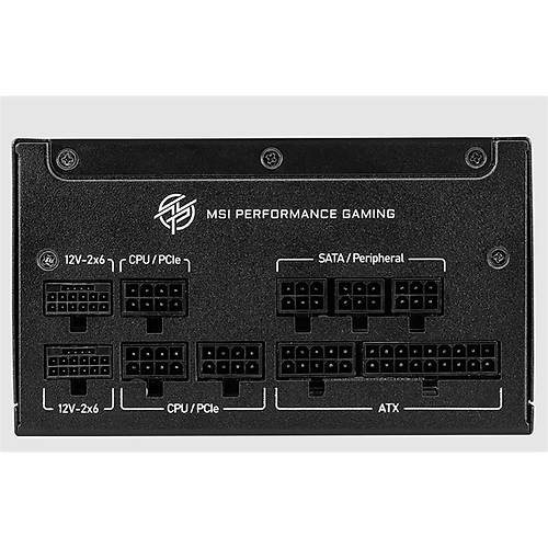 MSI PSU MPG A1250GS PCIE5 1250W 80+ GOLD ATX 3.1 PCIE 5.1 2X 12V-2X6 POWER SUPPLY