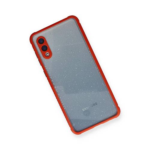 Galaxy A02 K�l�f Miami �effaf Silikon - K�rm�z�