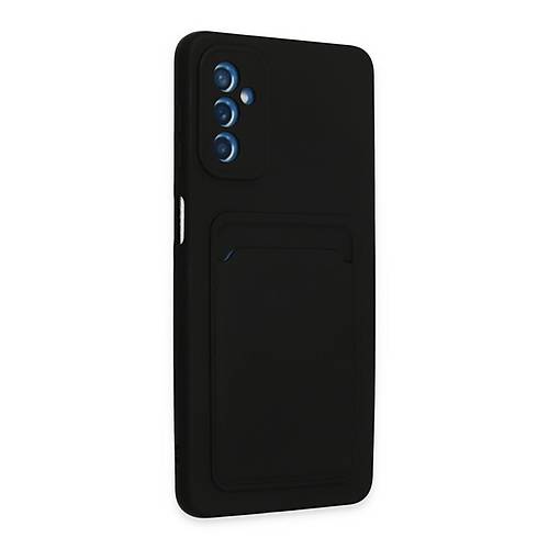 Galaxy M52 5G K�l�f Kelvin Kartvizitli Silikon - Siyah