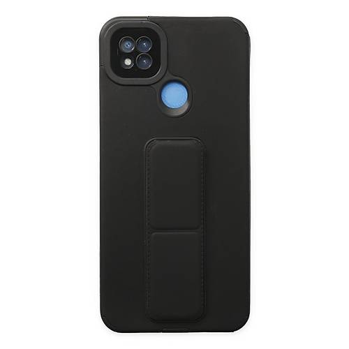 Redmi 9C K�l�f Mega Standl� Silikon - Siyah