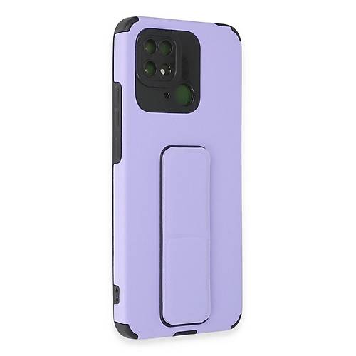 Redmi 10C K�l�f Mega Standl� Silikon - Lila