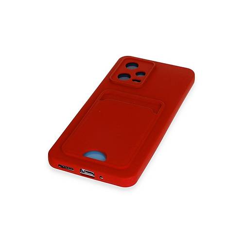 Redmi Note 12 4G K�l�f Kelvin Kartvizitli Silikon - K�rm�z�