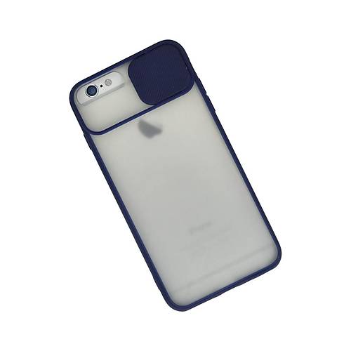 iPhone 6 Plus K�l�f Palm Buzlu Kamera S�rg�l� Silikon - Lacivert