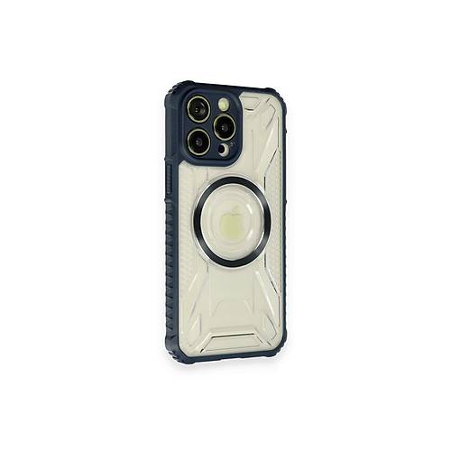 iPhone 12 Pro K�l�f Prag Magneticsafe Kapak - Lacivert