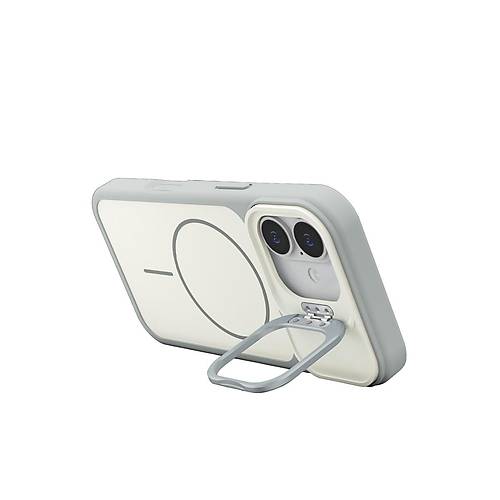iPhone 17 Pale Magsafe Standl� Kapak - Beyaz