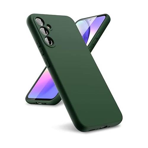Galaxy A24 4G K�l�f First Silikon - Koyu Ye�il