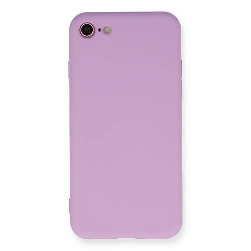 iPhone 7 K�l�f Nano i�i Kadife Silikon - Lila