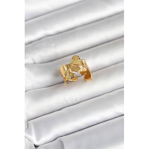 316L �elik Gold Renk Lotus Model Kad�n Y�z�k