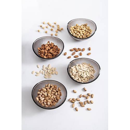 Akrilik Barok F�me Oval 4'l� K���k Kase Seti & �erezlik & Sunumluk & �kraml�k (Cam De�ildir)