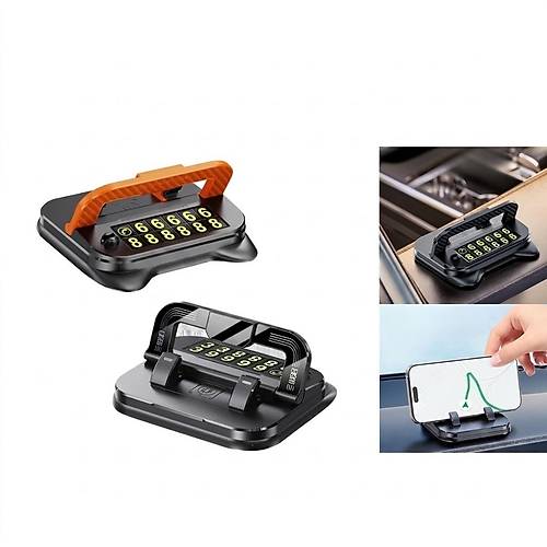 Ara� ��i Torpido �st� Numarat�rl� Telefon Tutucu Stand Siyah
