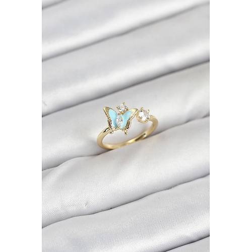 Pirin� Gold Renk Kelebek Model Kad�n Y�z�k