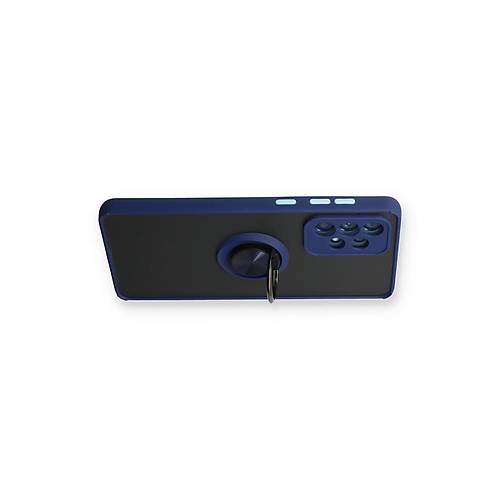 Galaxy A53 5G K�l�f Montreal Y�z�kl� Silikon Kapak - Lacivert