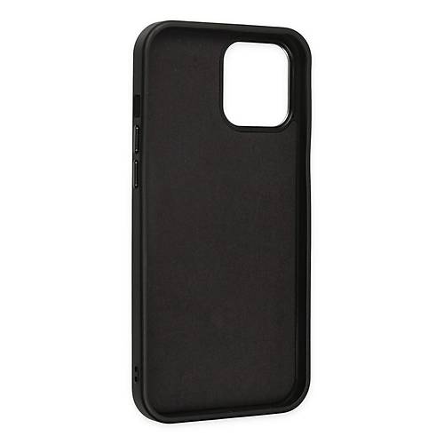 iPhone 12 Pro Max K�l�f Asya Deri Silikon - Siyah
