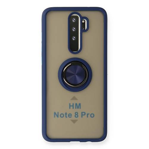 Redmi Note 8 Pro K�l�f Montreal Y�z�kl� Silikon Kapak - Lacivert