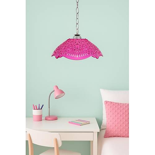 Pembe Akrilik Avize Modern Dekoratif Ayd�nlatma 35x35x12 cm
