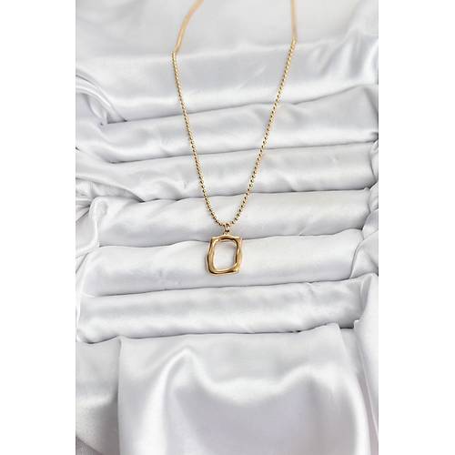316L �elik Zincir Gold Renk Model Kad�n Kolye