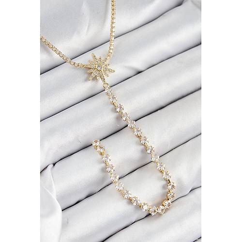 Pirin� Zirkon Ta�l� Kutup Y�ld�z� Model G�m�� Renk Y Kolye