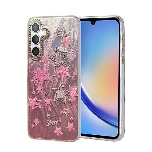 Galaxy A34 5G K�l�f Blade Aynal� Desenli Kapak - Desen 7
