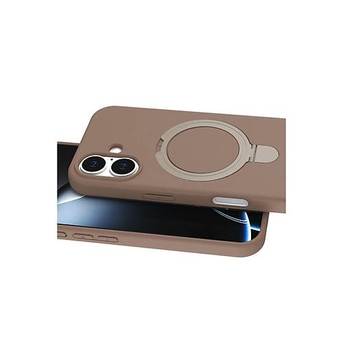 iPhone 16 Regal Magsafe Standl� Kapak - ��l Titanyum