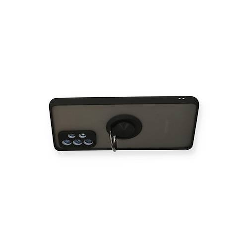 Galaxy A72 K�l�f Montreal Y�z�kl� Silikon Kapak - Siyah