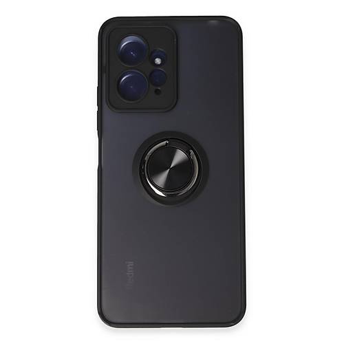 Redmi Note 12 4G K�l�f Montreal Y�z�kl� Silikon Kapak - Siyah