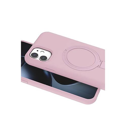 iPhone 11 Regal Magsafe Standl� Kapak - A��k Pembe