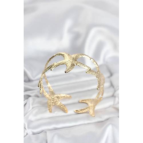 Pirin� Gold Renk Deniz Y�ld�z� Model Kad�n Bileklik