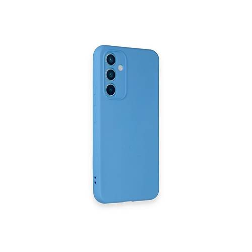 Galaxy A54 5G K�l�f Nano i�i Kadife Silikon - Mavi