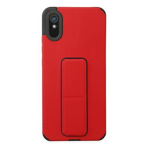 Redmi 9A K�l�f Mega Standl� Silikon - K�rm�z�