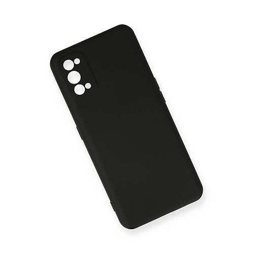 Realme 7 Pro K�l�f Nano i�i Kadife Silikon - Siyah
