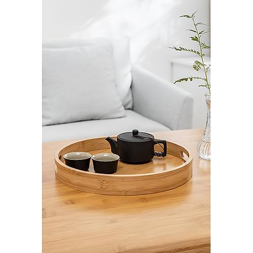 Yuvarlak Bambu Tepsi 40 cm