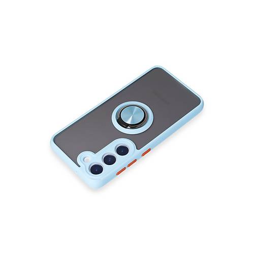 Galaxy S23 K�l�f Montreal Y�z�kl� Silikon Kapak - Buz Mavi