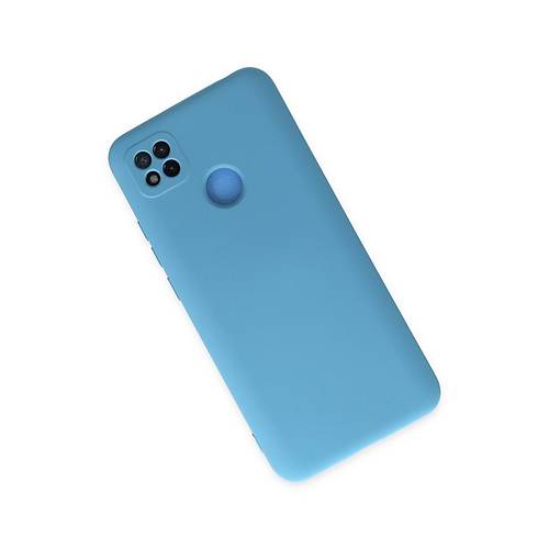 Redmi 9C K�l�f Nano i�i Kadife Silikon - Mavi