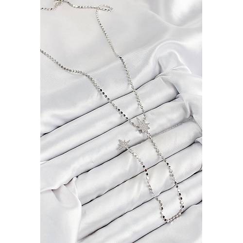 Pirin� Zirkon Ta�l� Ezme Zincirli Kutup Y�ld�z� Model G�m�� Renk Y Kolye