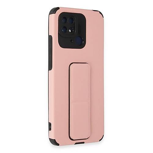 Redmi 10C K�l�f Mega Standl� Silikon - Pudra