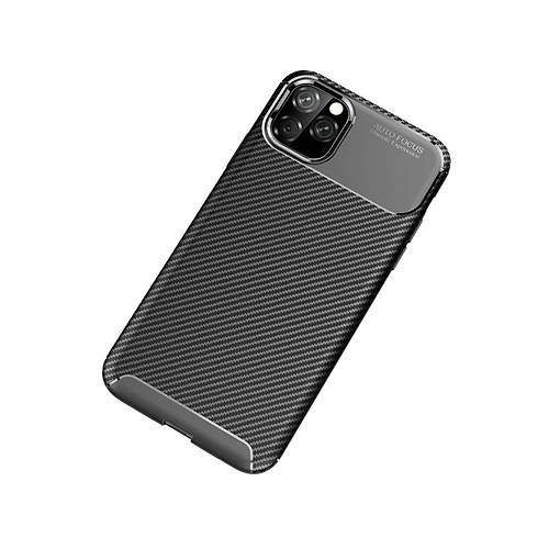 iPhone 11 Pro Max K�l�f Auto Focus Karbon Kapak - Siyah