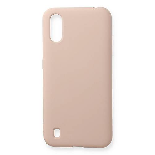 Galaxy A01 K�l�f Nano i�i Kadife Silikon - Pudra