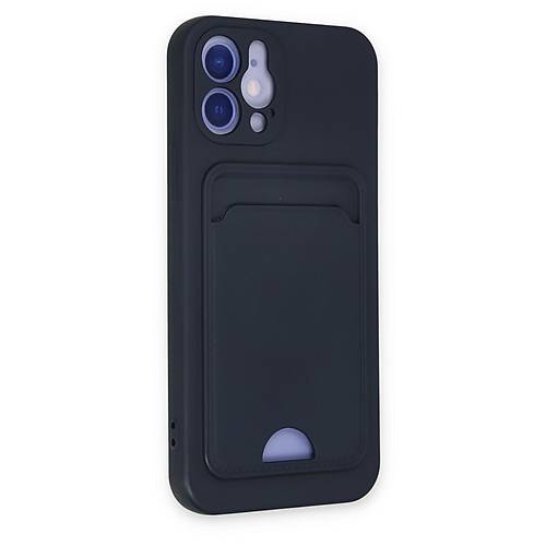iPhone 12 K�l�f Kelvin Kartvizitli Silikon - Lacivert