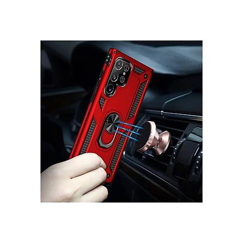 Galaxy S23 Ultra K�l�f Sofya Y�z�kl� Silikon Kapak - K�rm�z�