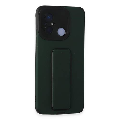 Redmi 12C K�l�f Mega Standl� Silikon - Ye�il