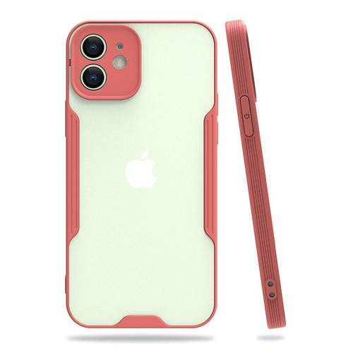 iPhone 12 K�l�f Platin Silikon - Pembe