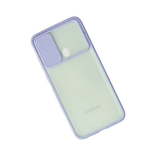 Galaxy A11 K�l�f Palm Buzlu Kamera S�rg�l� Silikon - Lila