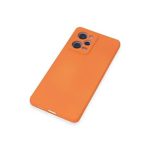 Redmi Note 12 Pro 5G K�l�f Nano i�i Kadife Silikon - Turuncu