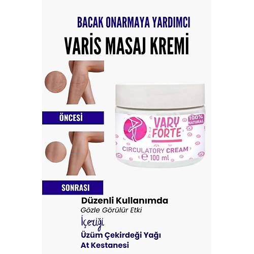 Var.is B�lgesi I�in Bacak Onarmaya Yard�mc� Ve Besleyici Varyforte Masaj Kremi 100 ml