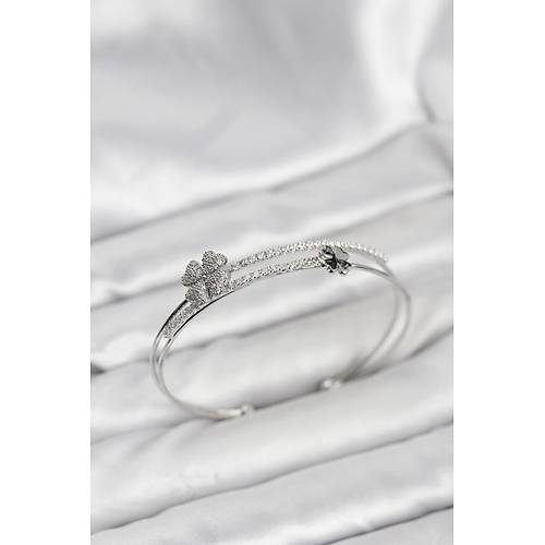 Pirin� G�m�� Renk Yonca Model Kad�n Bileklik