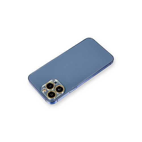 iPhone 12 Pro Max Shine Kamera Lens Koruma Cam - Gold