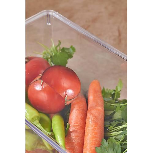 3 L� Kapakl� Buzdolab� Organizeri & Buzdolab� D�zenleyici 4,5 lt