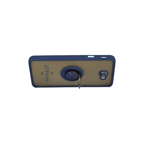 Galaxy J7 Prime K�l�f Montreal Y�z�kl� Silikon Kapak - Lacivert